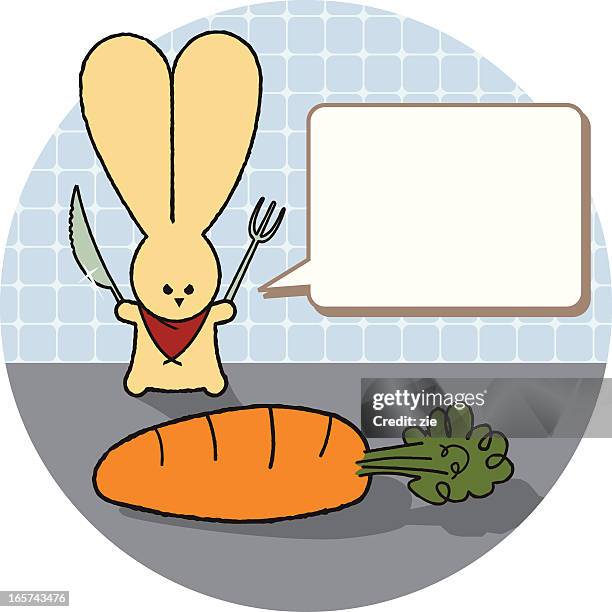 hungry rabbit - preparedness kit stock illustrations