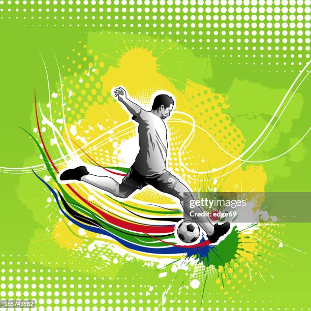 ilustraciones, imágenes clip art, dibujos animados e iconos de stock de jugador de fútbol sala - equipo de fútbol internacional