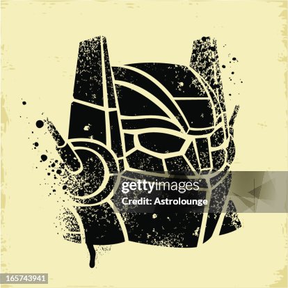 Robot stencil Robot stencil