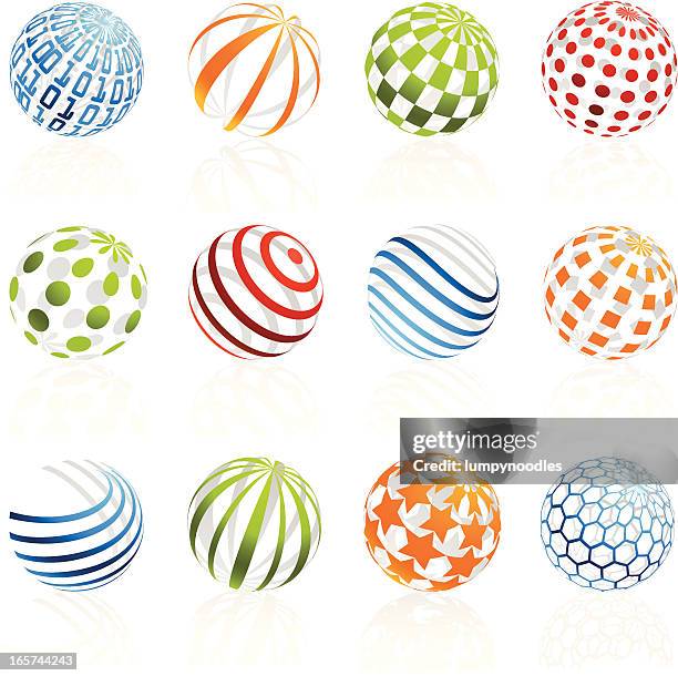 hollow sphere design elements - hollow stock illustrations
