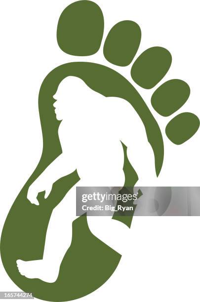 bigfoot icon - bigfoot stock illustrations