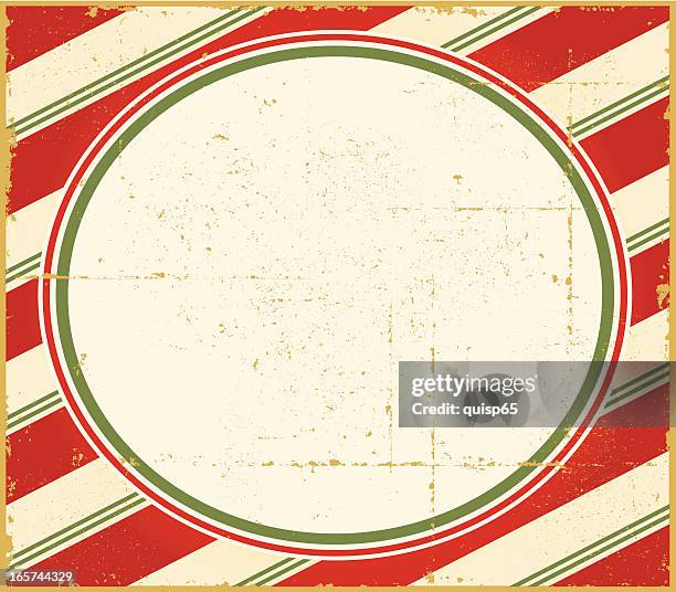 vintage christmas candy cane frame - old fashioned candy stock illustrations