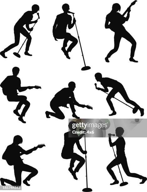 short haired rocker chick - professional dancer stock illustrations