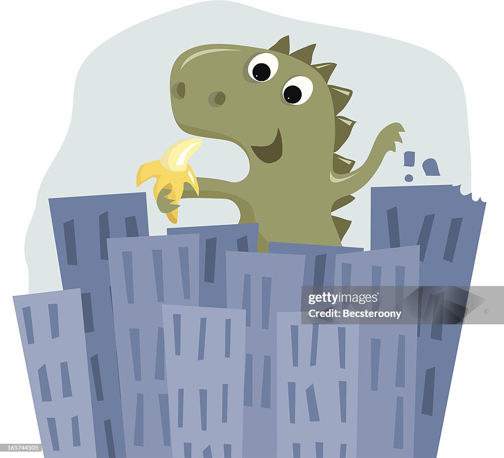 Monster chomping on a healthy snack