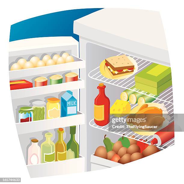 refrigerator - ketchup bottle stock illustrations