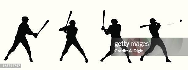 baseballswing - einen baseball schlagen stock-grafiken, -clipart, -cartoons und -symbole