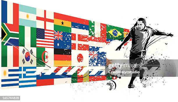 soccer world cup - germany v argentina 2010 fifa world cup stock illustrations