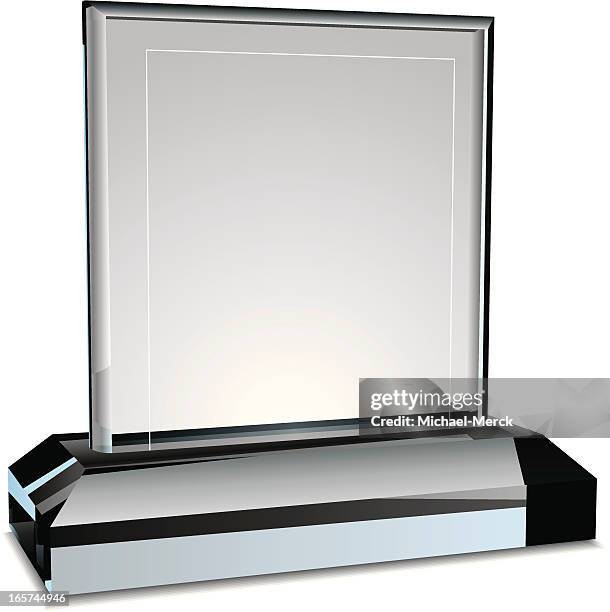 stockillustraties, clipart, cartoons en iconen met crystal award plaque - style award 2010