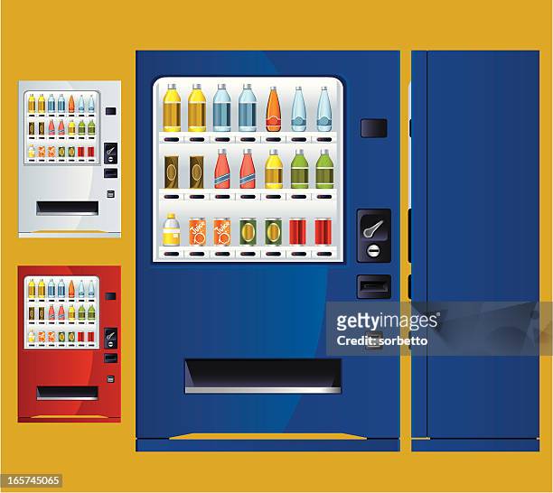 soft drink vending machine - vending machine stock illustrations