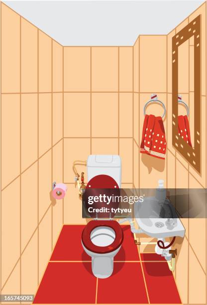 bath interior - side view mirror stock illustrations