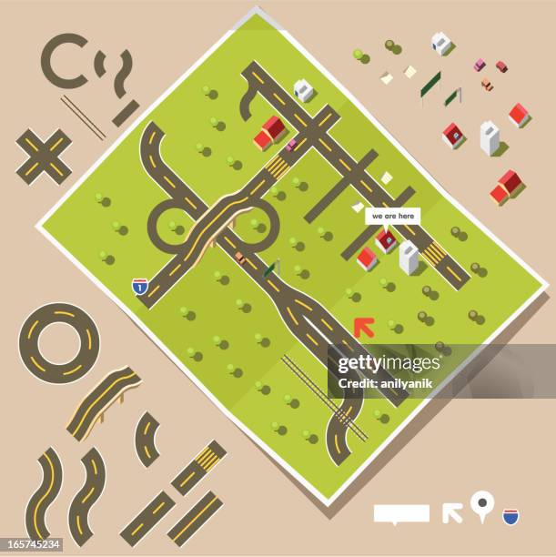 road map kit - model kit stock illustrations