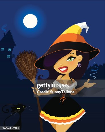 Candy Corn Witch Candy Corn Witch