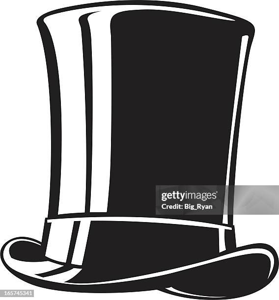 stockillustraties, clipart, cartoons en iconen met tall top hat - hogehoed