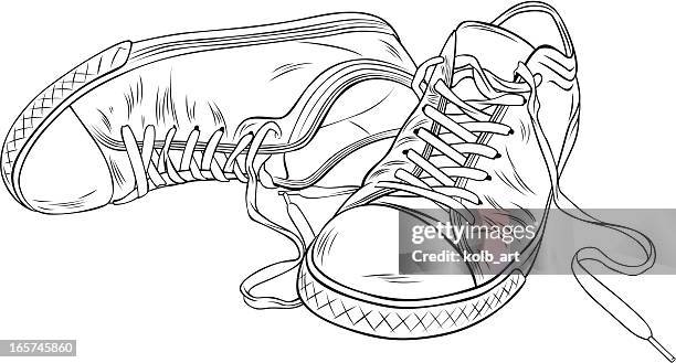 vector illustration of shoes - sole of shoe stock illustrations