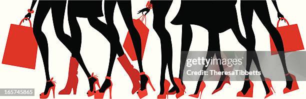 cool shoes - red shoe stock illustrations