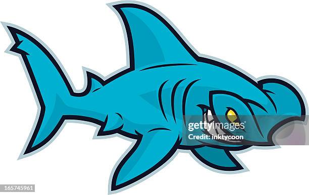 hammerhead shark - toy shark stock illustrations