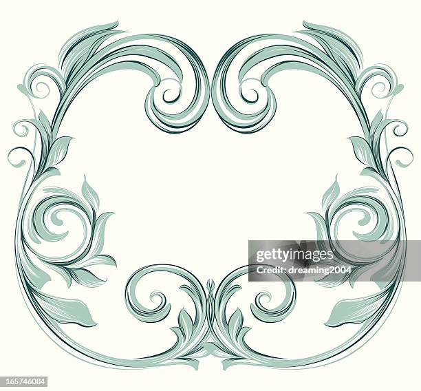 flora border - wedding border stock illustrations
