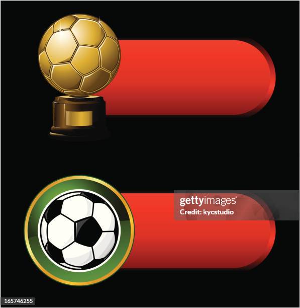 soccer badges - trophy plaque stock illustrations