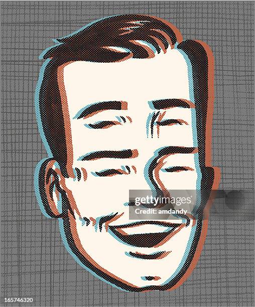 retro vier augen! im 3dddd - comic augen stock-grafiken, -clipart, -cartoons und -symbole