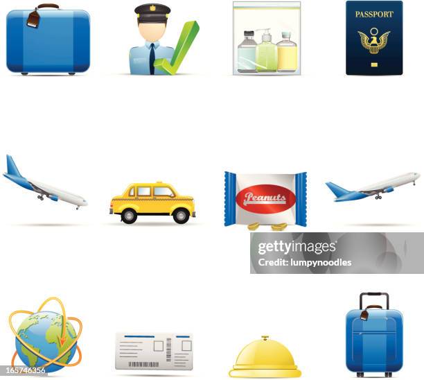 flugzeug reisen symbole - airline food stock-grafiken, -clipart, -cartoons und -symbole