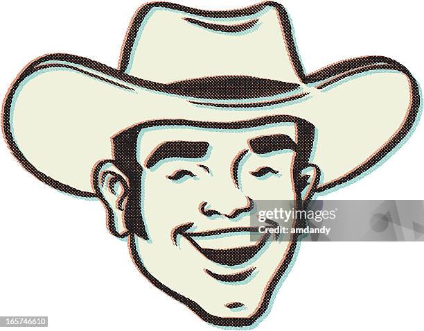 retro cow boy - bucking bronco stock illustrations