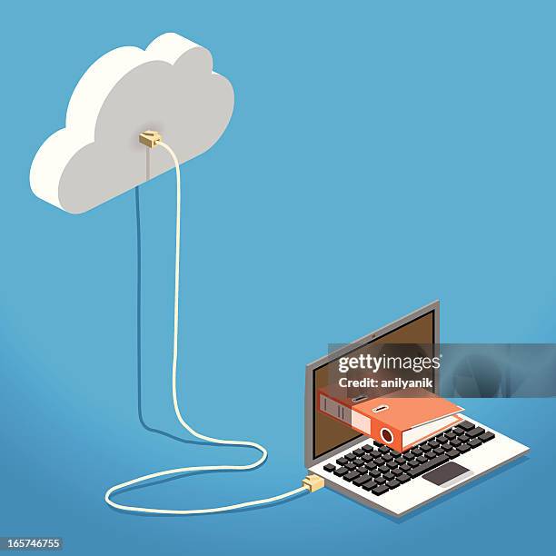 cloud computing - network connection plug 幅插畫檔、美工圖案、卡通及圖標