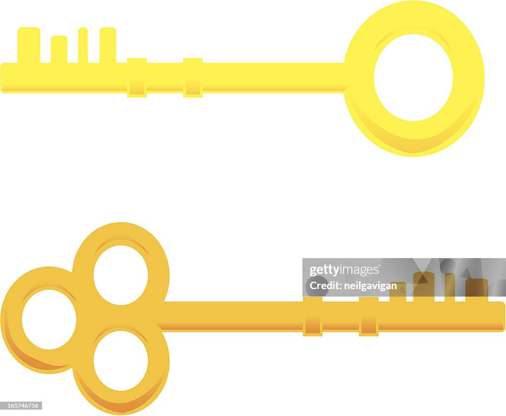 Two Old Fashioned Keys