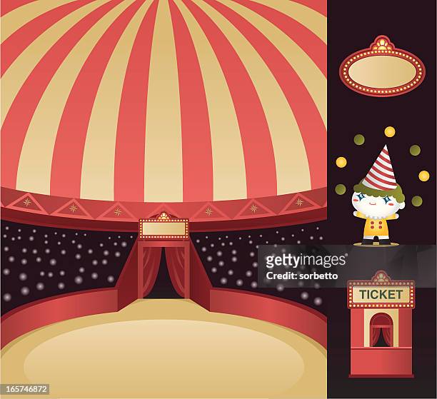 circus stage - clown stock illustrations