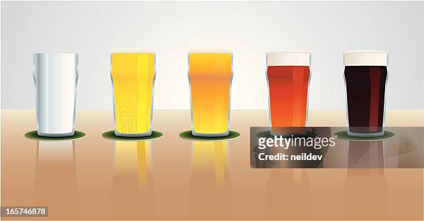 pints of beer - beer mat stock illustrations