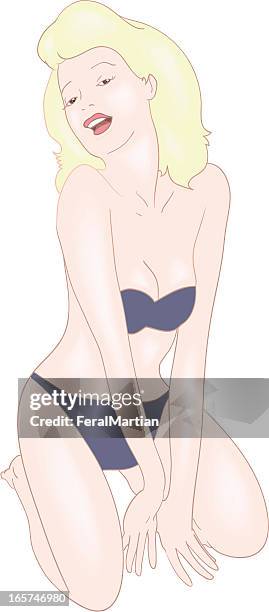 come hither - burlesque stock illustrations
