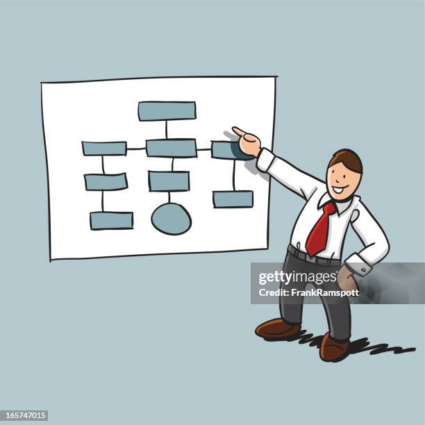 sketch business speaker organization chart - organisation chart stock illustrations