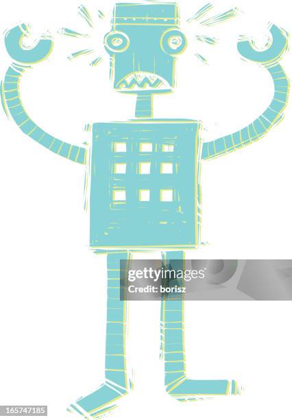 killer robot - mechanical engineering stock illustrations