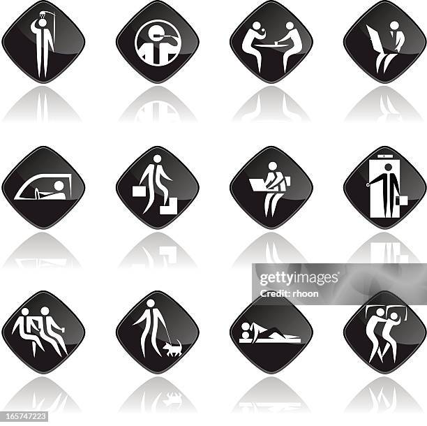 daily routine 2 - office elevator stock illustrations