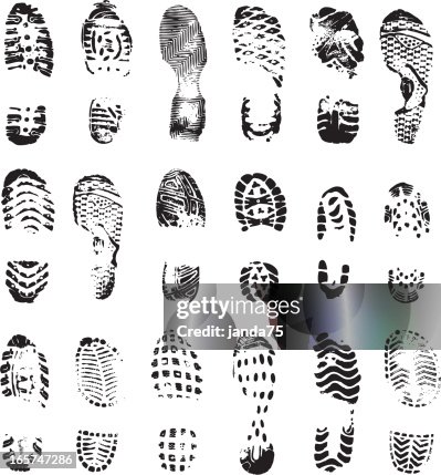 Boot Print Pattern Vector Boot Print High-Res Vector Graphic - Getty Images