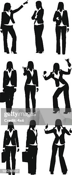 fun businesswoman at work - professional dancer stock illustrations