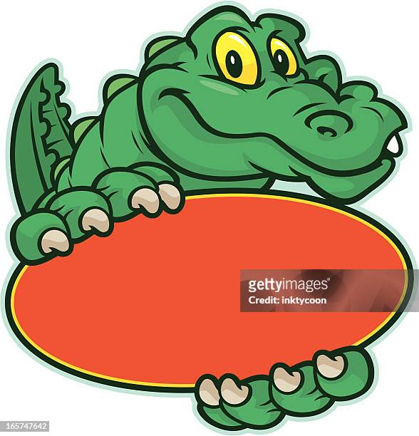 ilustraciones, imágenes clip art, dibujos animados e iconos de stock de mascota de niño gator - alligator