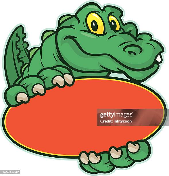 kid gator mascot - alligator stock illustrations