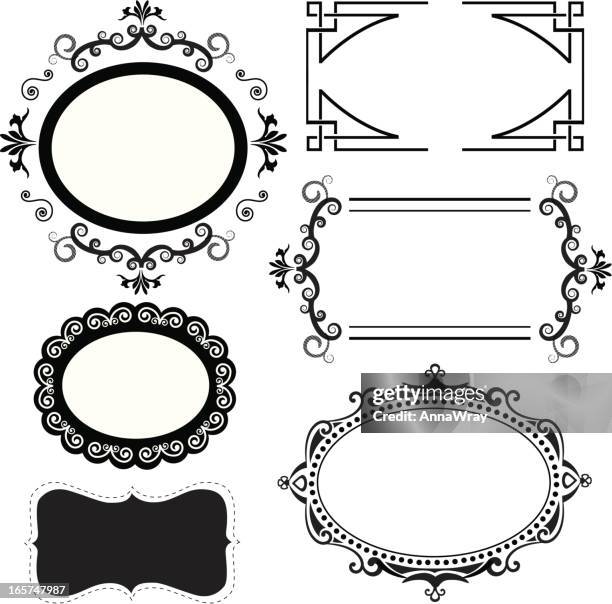 ornate frames - rococo stock illustrations