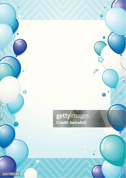 blue balloons design - chevron pattern stock illustrations