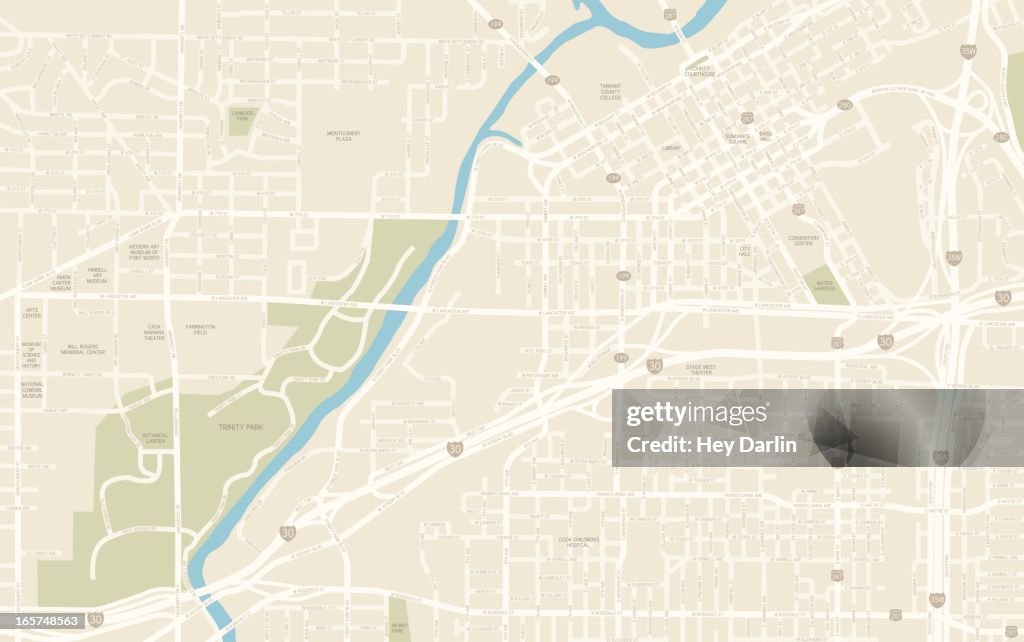 Fort Worth Downtown Map