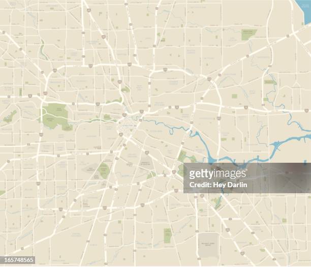 ヒューストン市内地図 - texas map点のイラスト素材／クリップアート素材／マンガ素材／アイコン素材