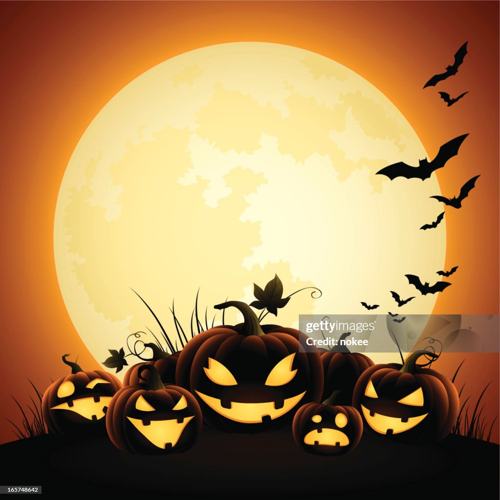 Halloween Pumpkins - Moonlight