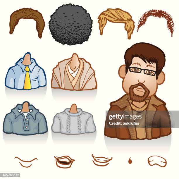 boy character - paper doll clothes stock illustrations