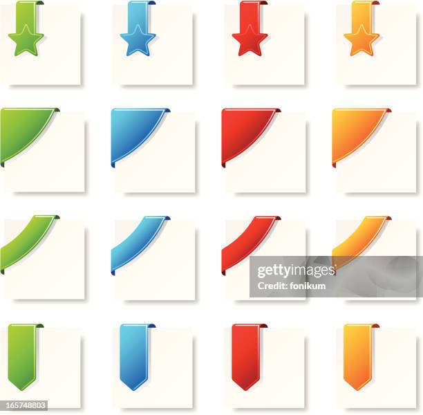 web page corners - corner flag stock illustrations