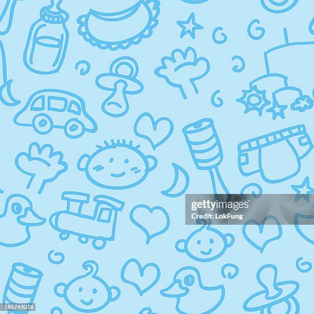 seamless background - layette - baby background stock illustrations