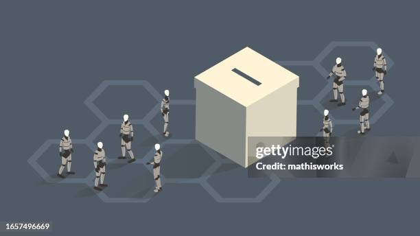 ki-wahlbeeinflussung - bearbeitungstechnik stock-grafiken, -clipart, -cartoons und -symbole
