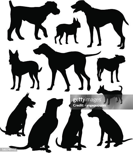 dogs! - attack dog stock illustrations