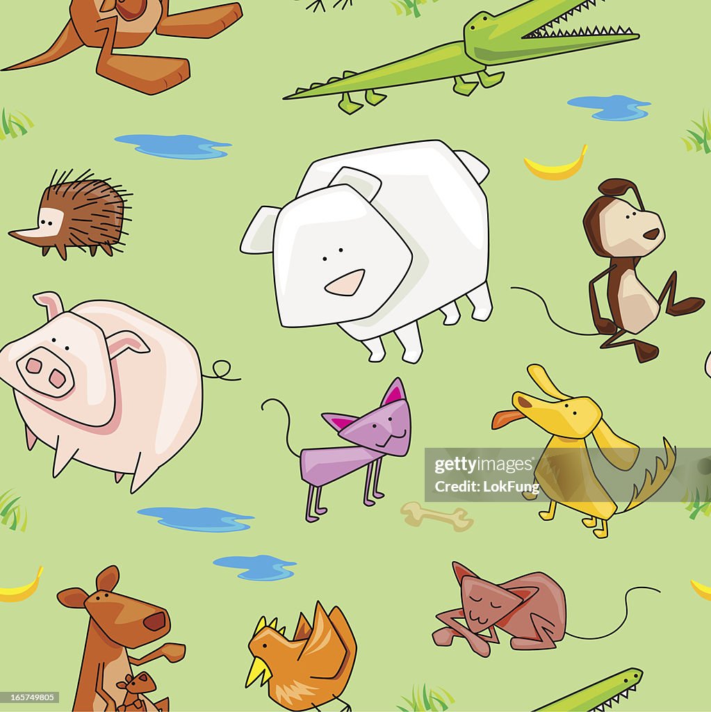 Animals Visual Background Seamless Background Wildlife Animals High-Res Vector Graphic - Getty Images