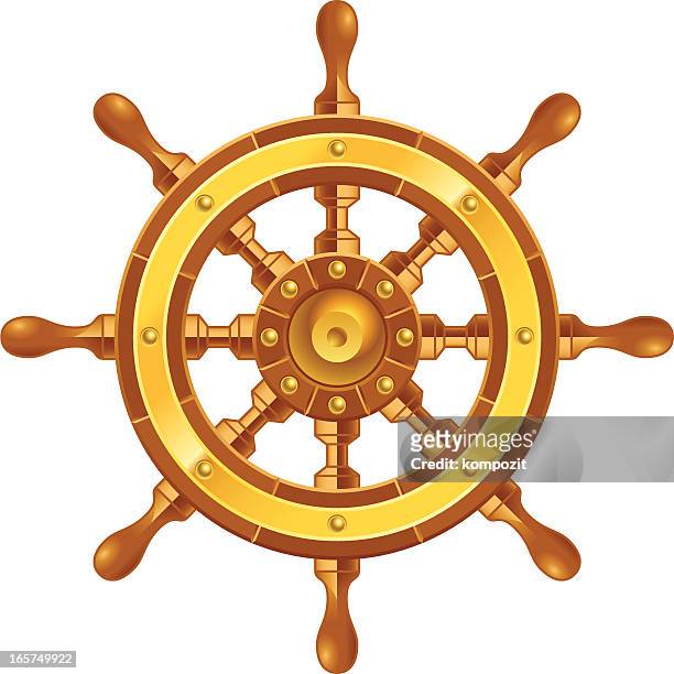 ship wheel - rudder stock illustrations