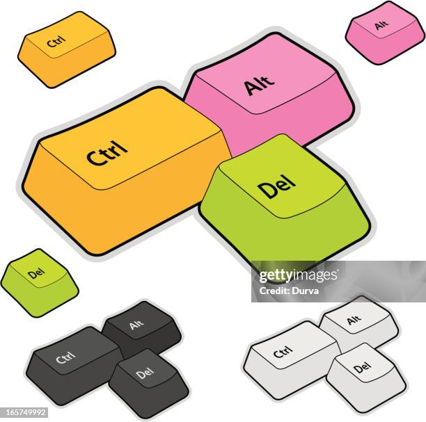 restart keys - computer key stock illustrations